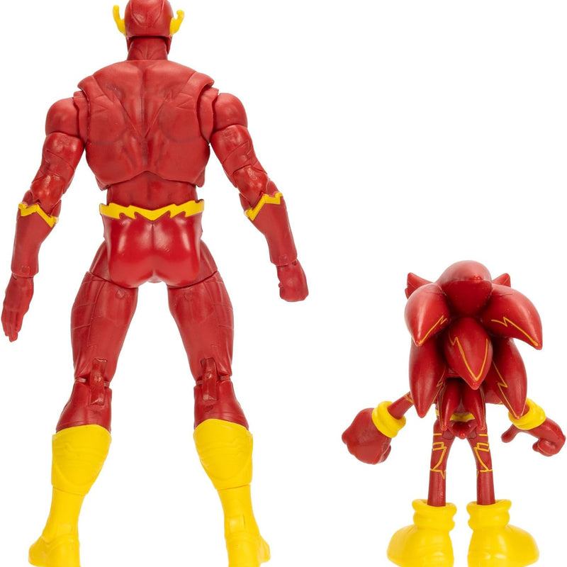 DC X Sonic Collectable Action Figure Multipack Pair of Sonic as The Flash and The Flash Himself! Featuring Multiple Points of Articulation for Action-Packed Posing