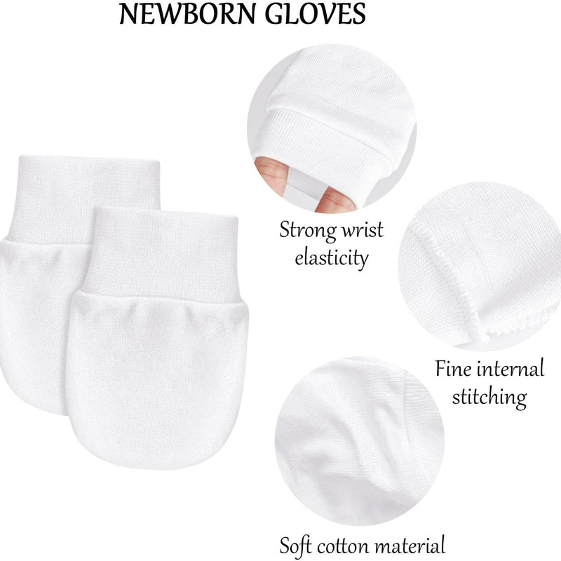 Baby Mittens No Scratch Mittens Infant Soft Gloves Mittens for 0-6 Months Boys Girls