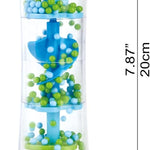 Hape Beaded Raindrops | Mini Wooden Musical Shake & Rattle Rainmaker Toy, Blue, Model Number: E0328B