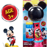Little Kids Disney Mickey Mouse Light and Sound Musical Bubble Wand, Includes Bubble Solution, Multi (20511)