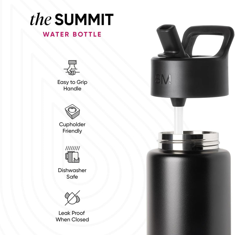Simple Modern Kids Water Bottle & Toddler Cup | 14oz | Sports | Insulated Stainless Steel Toddler Water Bottle, Kids Tumbler with Straw | Spill Proof for School, Girls, Boys | Sports Balls