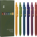 UIXJODO 6 Pcs Gel Pens 0.5mm Quick Dry Black Ink Pens Fine Point Smooth Writing Pens, Cute Office and School Supplies Gifts for Women Teacher Students (6 Pcs Ombre Gold)