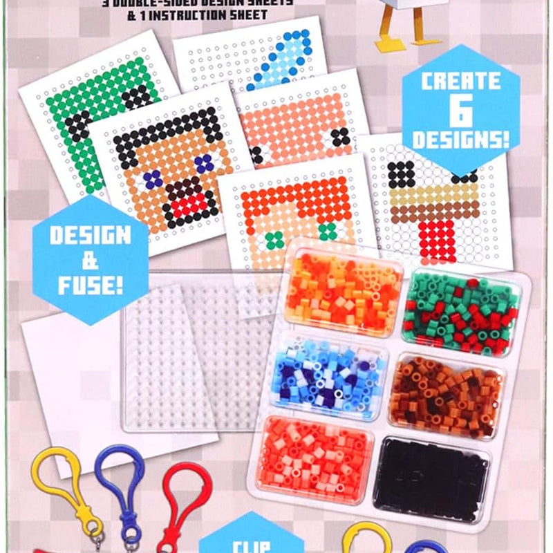 Tara Toys Minecraft Pixel Art Bead Kit Activity, 800 Beads | Templates & Pegboards included, Build Minecraft Pixel Characters & Tools Creative Craft Toy for Kids Ages 6+ by Tara Toys
