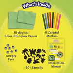 Skillmatics Magical Sun Art – Out in Nature, STEM Paper Craft Kit for Kids | Decorative Paper, Nature Stencils & Markers, Create with Sunlight, Mess-Free, Gifts for Ages 4, 5, 6, 7, 8, 9, 10, 11, 12