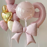 4 pink bow balloons 38inch, 4pc set, pink, coquette, birthday, party supplies, wedding decor
