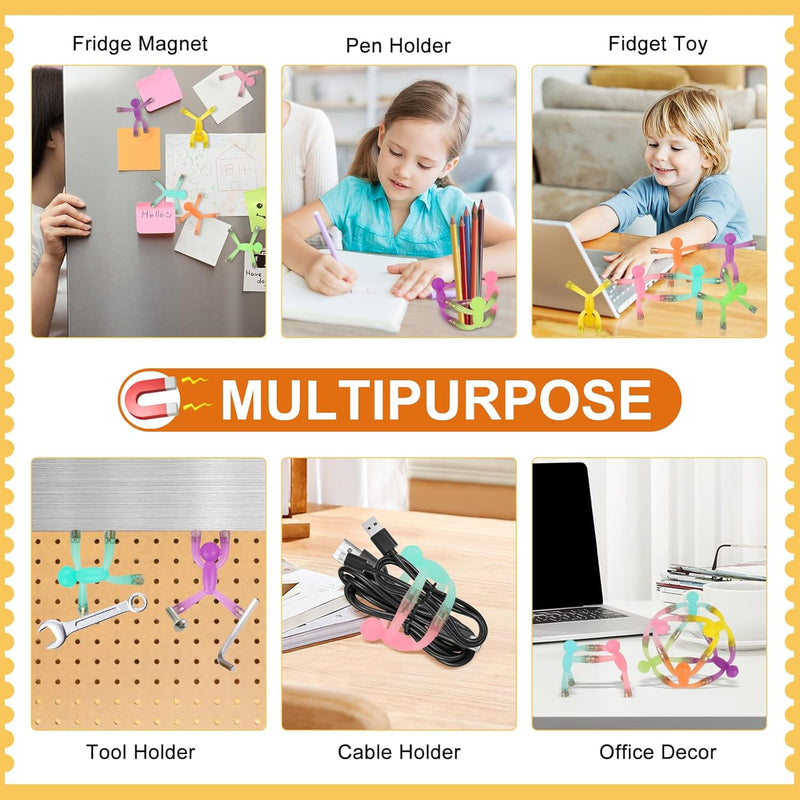 Laleay 6pcs Magnetic Toy Set for Kids, Teens, and Adults with Strong Magnets and Expressive Figures