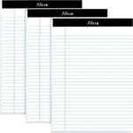 Alitte Legal Notepads 8.5 x 11, Pack of 12 - Perforated Wide Ruled Writing Pad - Premium Thick Paper, No Ink Bleeding - Blank Legal Pads For Home, Office, School, Business - 50 Sheets Per Notebook