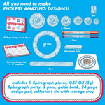 Spirograph Design Set Collectors Tin Arts and Crafts for Kids Drawing Kit | Classic Gear Design Kit, Pens, Design Sheet Included, Arts & Crafts, Art Supplies, Drawing Kit, Spiral Art, 8+