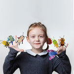 6-Piece Insect Finger Puppet Set for Kids & Toddlers, Soft Fabric Mini Hand Puppets, Realistic Animal Characters for Engaging Role-Playing & Interactive Storytelling Activities.