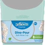 Dr. Brown's CleanUp Dino-Pour Baby Bath Rinse Cup, 24 oz, BPA Free, Teal