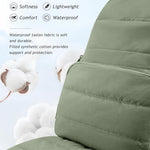 Uselike Travel Backpack for Women, 15.6 Inch Laptop Backpack, Quilted College Bookbag, Cute Work Backpacks, Water Resistant (Sage Green)