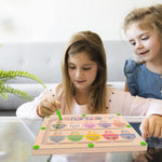 MTYOKILN Montessori Color & Number Maze - Wooden Fine Motor Skills Toys for Boys & Girls 2-4 Years Old - Magnetic Beads Counting Learning Puzzle Board