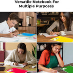 Rosmonde Spiral Notebooks, 12 Pack, 1 Subject Notebook, Wide Ruled, 70 Sheets, 8 x 10-1/2", 3 Hole Punched, School Supplies, Bulk Single Subject Spiral Notebook Bulk, Assorted Colors Pack of Notebooks