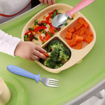 Toddler Utensils Set, 6-Piece Kids Fork and Spoon Set | 18/8 Stainless steel with plastic handles, rounded edges, toddler-size, dishwasher safe