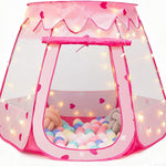 Crayline Pop Up Princess Tent with Star Light for Baby Girl Birthday Gift