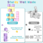SYSKENI Magnetic Building Blocks Toys for Toddlers - Macaron Colors, STEM Learning