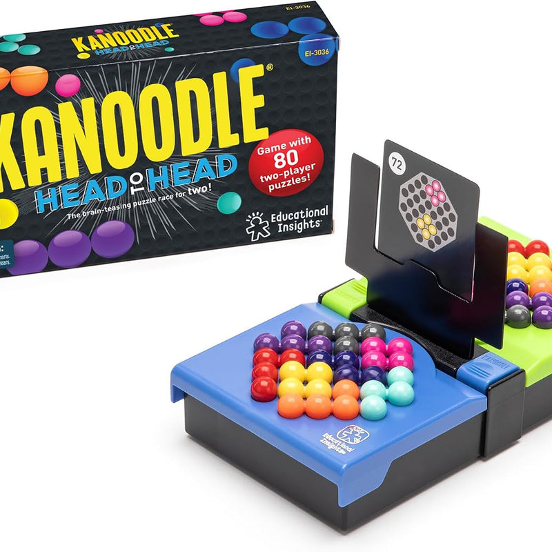 Educational Insights Kanoodle Head-to-Head - 3D Brain Teaser Puzzles for Kids, Spatial Puzzle Games for Adults, Teens and Kids, Problem Solving Toys and Logic Puzzles, Two Player Games