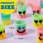 JOYIN 30pc Rainbow Party Favors, Mini Plastic Coil Spring Toys, Stress Relief Bulk Party Supplies for Kids