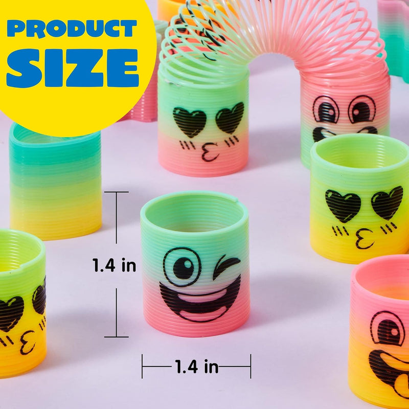 JOYIN 30pc Rainbow Party Favors, Mini Plastic Coil Spring Toys, Stress Relief Bulk Party Supplies for Kids