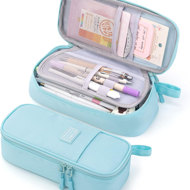 CICIMELON Durable Pen Pencil Case Big Storage Pen Pouch Bag for School Supplies Office College Teen Girls Adults, Purple