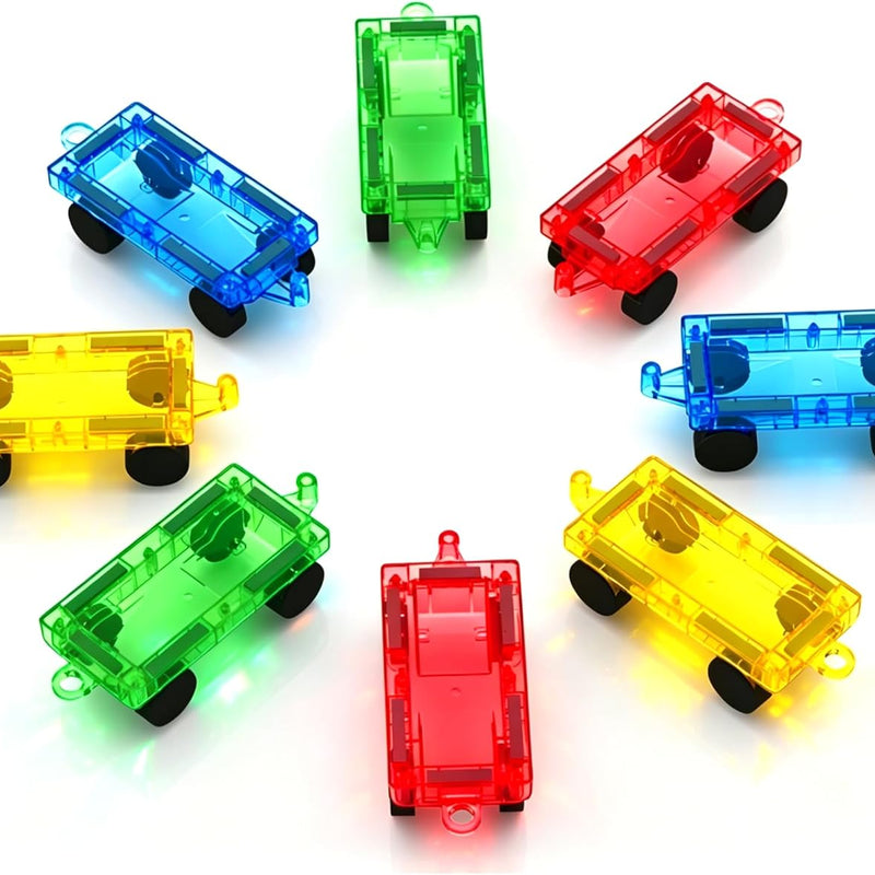 Mini Magnetic Tiles Travel Set with Case 30pcs, Mini Travel Magnet Tiles, Portable Travel Size Magnetic Tiles for Kids Ages 3-5 4-8 Boys Girls, STEM Magnet Toys for Outdoor, Kids Gift