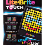 Lite-Brite Touch - 12 Art Guides, 100 Light-Up Buttons, 7 Colors, Portable Stem Learning Toy for Ages 6+