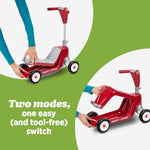 Radio Flyer Scoot 2 Scooter - 2-in-1 Ride-On and 4-Wheel Scooter for Kids Ages 1-4