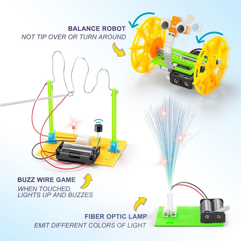BeAndge STEM Robotics Kit for Kids, 6 IN 1 Science Experiments, Engineering Building Kids Activities 6-8