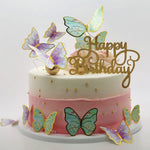 60Pcs Butterfly Cupcake Toppers: Vibrant 3D Decorations for Cakes, Desserts, and Parties
