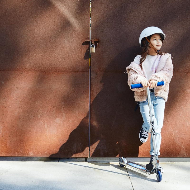 Razor A Kick Scooter for Kids - Lightweight, Foldable, Aluminum Frame, Adjustable Handlebars, and Rear-Fender Brake