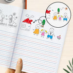 Rosmonde 5 Pack Primary Composition Notebook, 200 Pages (100 Sheets), Drawing Story Journal Writing Notebook, 9-3/4 x 7-1/2, Primary Composition Notebooks, Grades K-2, With Header For Drawing