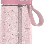 Bentgo Kids Water Bottle 2-Pack, Leak-Proof, 15 oz, Bite & Sip Spout | Durable Tritan, BPA-Free, Shatter-Resistant, Carry Handle, Top-Rack Dishwasher Safe (Dinosaur/Dino Fossils)