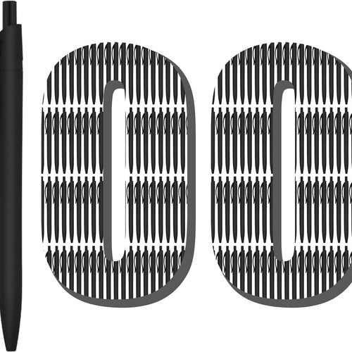 Deegtran 100 Pack No Bleed Black Barrel Click Pens, Wholesale Retractable Ballpoint, Medium Point, Smooth Ink, 1.0MM Black Ink