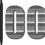 Deegtran 100 Pack No Bleed Black Barrel Click Pens, Wholesale Retractable Ballpoint, Medium Point, Smooth Ink, 1.0MM Black Ink