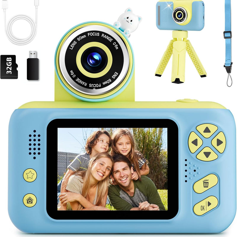Makolle Kids Camera - Durable HD Digital Video Camcorder with Tripod for Ages 3-12