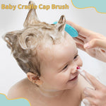 DEBETOOL 3-Piece Cradle Cap Brush Set with Comb & Baby Hair Brush | Natural Wooden Baby Brush Kit for Newborn & Infant Gentle Scalp Care