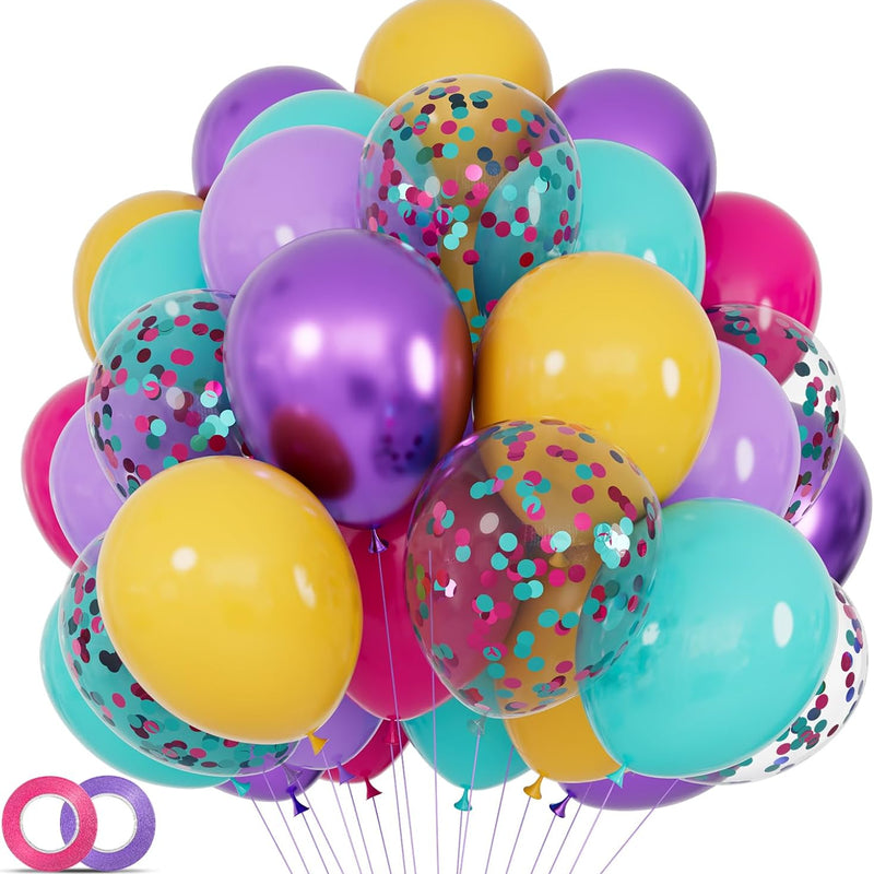 68pcs pink and purple balloons latex for wedding, girls birthday, baby shower decorations