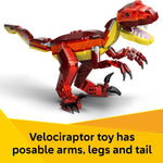 lego creator 3 in 1 fierce dinosaur building toy for kids ages 8 and up