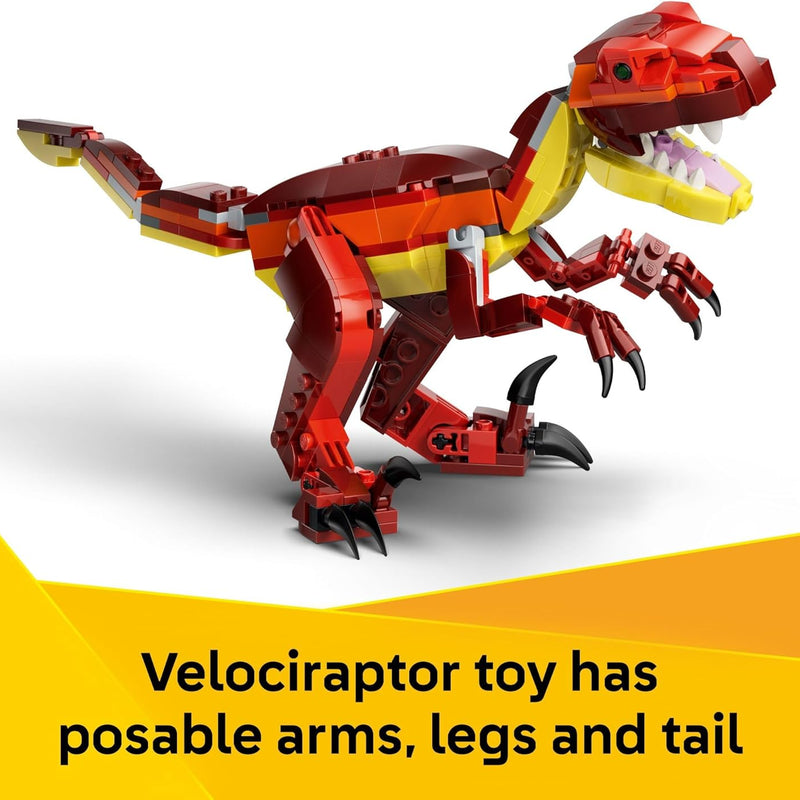 lego creator 3 in 1 fierce dinosaur building toy for kids ages 8 and up