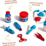 Melissa & Doug Examine and Treat Pet Vet Play Set, 24-Piece Animal Doctor Playset with Dog & Cat Plushies