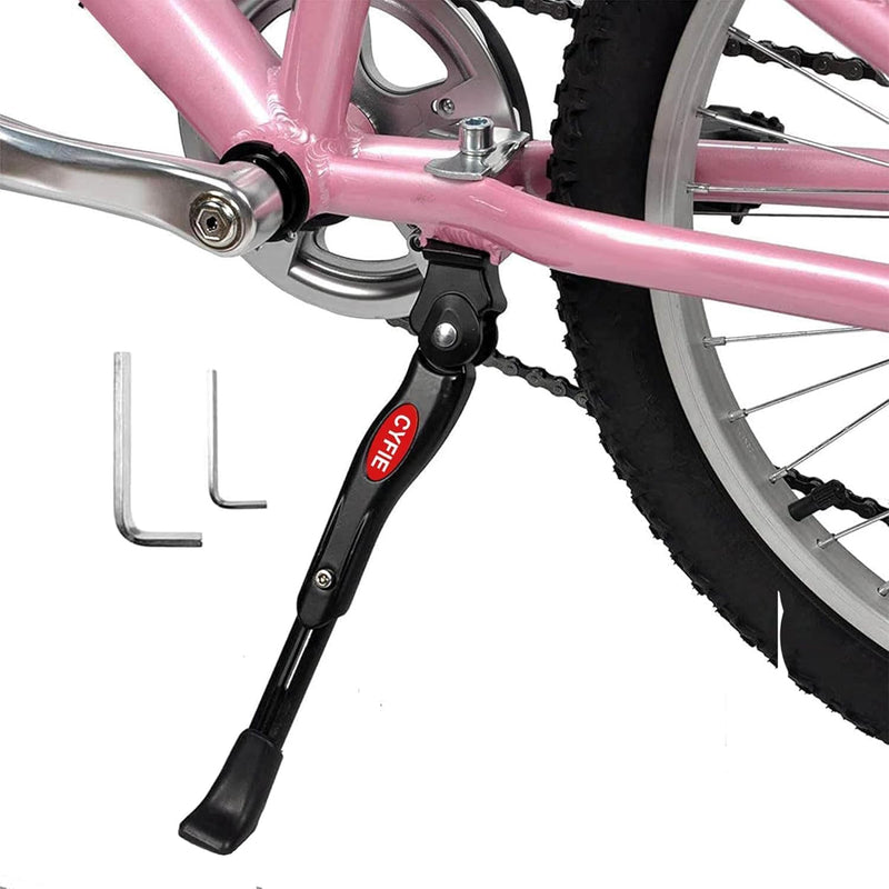 Cyfie 16-20 inch aluminum alloy bike kickstand for kids and adult bikes with adjustable center mount