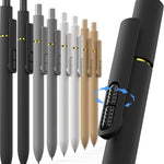 Hiacry 8 Pcs Gel Pens - 0.7mm Fine Point Smooth Writing Black Ink, Quick-Dry Long Lasting Fidget Pens, School & Office Supplies for Men Women（Classic-Black Ink）