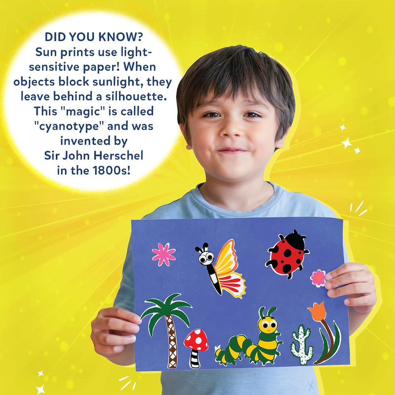 Skillmatics Magical Sun Art – Out in Nature, STEM Paper Craft Kit for Kids | Decorative Paper, Nature Stencils & Markers, Create with Sunlight, Mess-Free, Gifts for Ages 4, 5, 6, 7, 8, 9, 10, 11, 12