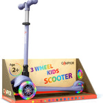 Pink Mini 3 Wheel Scooter for Kids with LED Light-Up Wheels