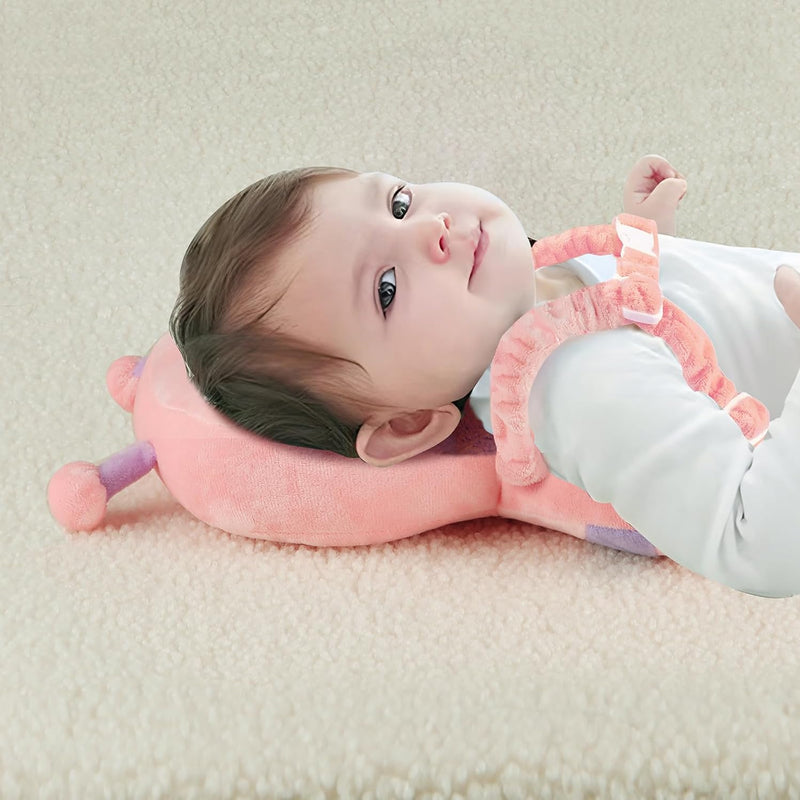 PandaEar Baby Head Protection Backpack, Toddler Walking Head Protector | Adjustable Head Protector Pad Safety Cushion, Head & Back Protection for Babies Learning to Walk, Pink Butterfly Design
