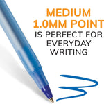 BIC Round Stic Xtra Life Blue Ballpoint Pens, Medium Point (1.0mm), 144-Count Pack of Bulk Pens, Flexible Round Barrel for Writing Comfort, No. 1 Selling Ballpoint Pens