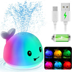 Gigilli Light up Baby Bath Toys for Kids Ages 1-3, Whale Bath Toy Sprinkler, Rechargeable Battery