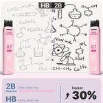 Four Candies Cute Mechanical Pencil Set, 0.7mm Medium Point, 6-Count Pack | 360 HB/2B Leads, 3 Erasers, 9 Eraser Refills, Storage Case, Triangular Grip, for Everyday Homework & Journal