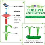 springflower flower garden building kit 148pcs for girls 3-7 years old with storage case