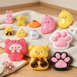 Taba Squishy Fidget Toys 12Pcs, Stress Relief Sensory Squeeze Toys for Kids 4-8 8-12, Kawaii Taba Squishies for Party Favors, Classroom, Birthday Gifts Goodie Bag Stocking Stuffers